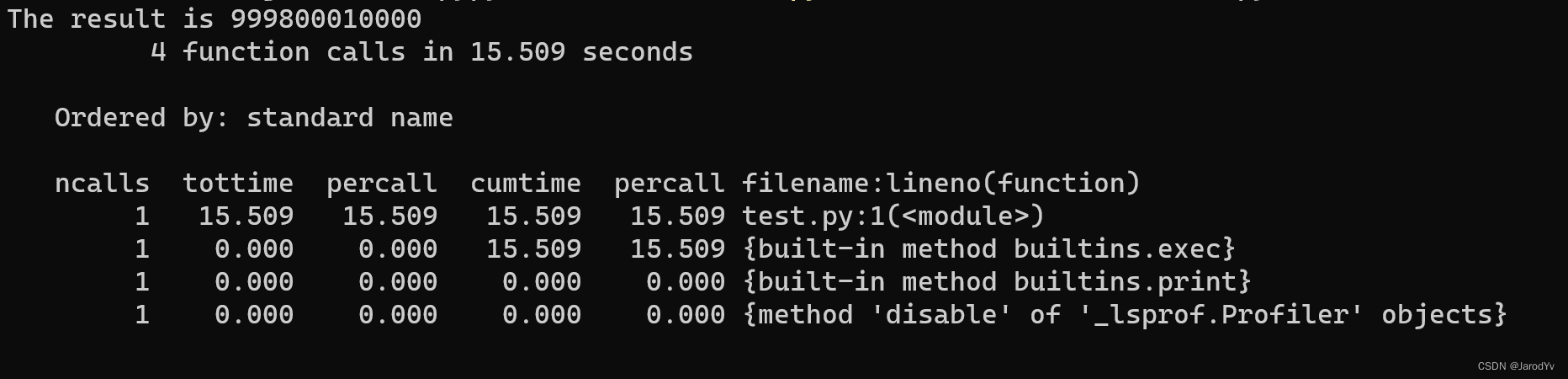 CPython运行时间