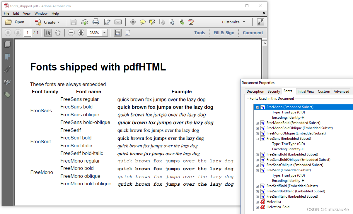图6.3 pdfHTML附带的字体（PDF）