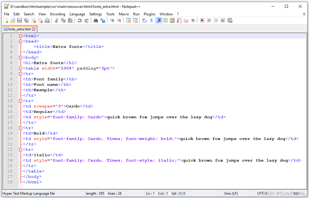 图6.9 额外字体（HTML）
