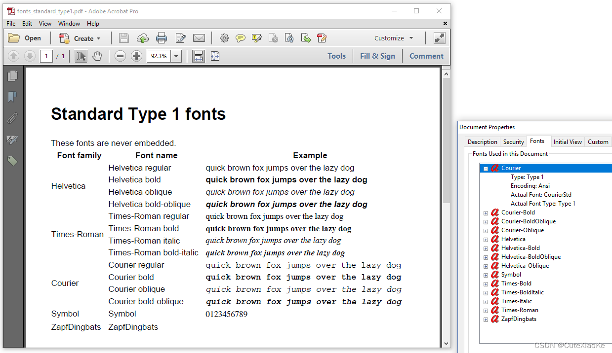图6.2 标准Type 1字体(PDF)<