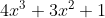 4x^{3}+3x^{2}+1