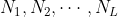 N_{1},N_{2},\cdots,N_{L}