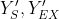 Y_{S}^{\prime},Y_{EX}^{\prime}