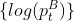 \{log(p_{t}^{B})\}