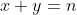 x+y=n