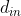 d_{in}