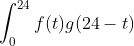 \int_{0}^{24}f(t)g(24-t)