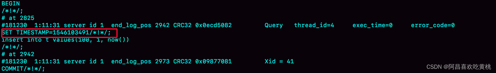 图 8 TIMESTAMP 命令