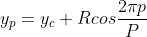 y_{p}=y_{c}+Rcos\frac{2\pi p}{P}