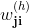 w_\textbf{ji}^{(h)}