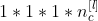 1 * 1 * 1 * n_{c}^{[l]}