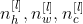 n_{h}^{[l]},n_{w}^{[l]},n_{c}^{[l]}