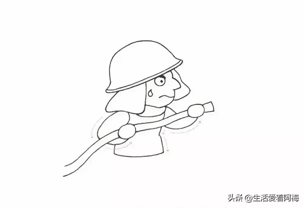 孩子们都喜欢的消防员出简笔画教程了，分享两种画法，收藏